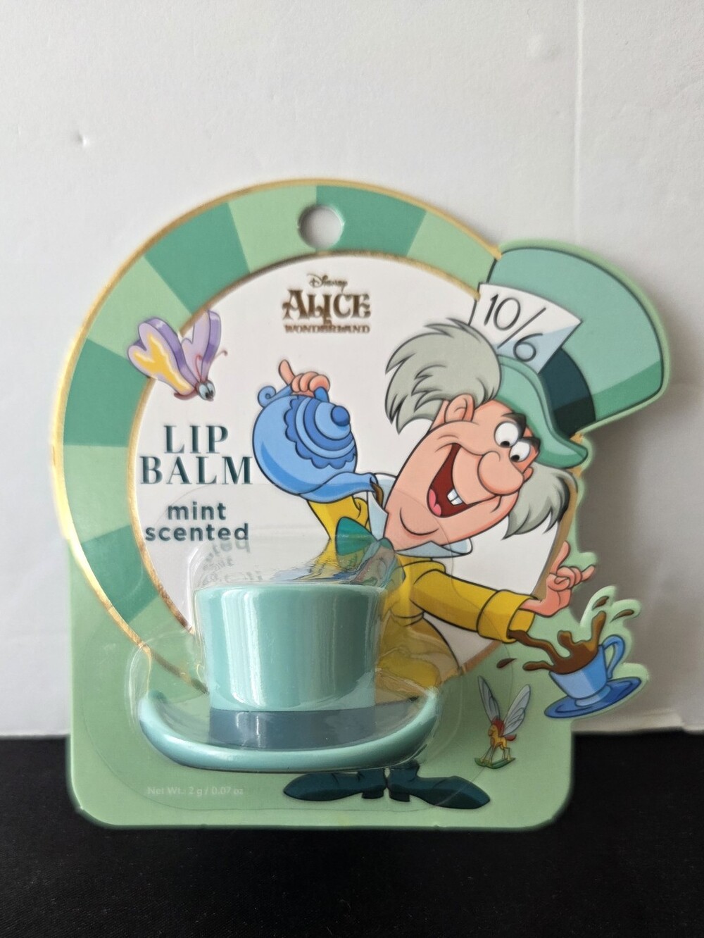 Disney Alice in Wonderland Mad Hatter Mint Lip Balm New